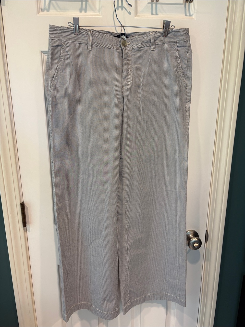 GAP Pinstripe Wide-Leg Chinos